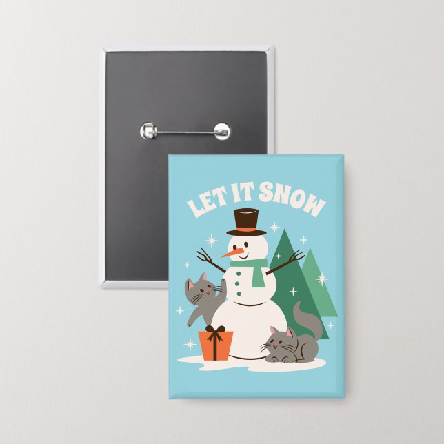 Badge Bouton de cheer Kitty neige tranquille (Recto/Verso)