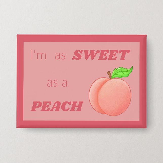 Badge Bouton de Collection de Fruits Pêche (Recto)