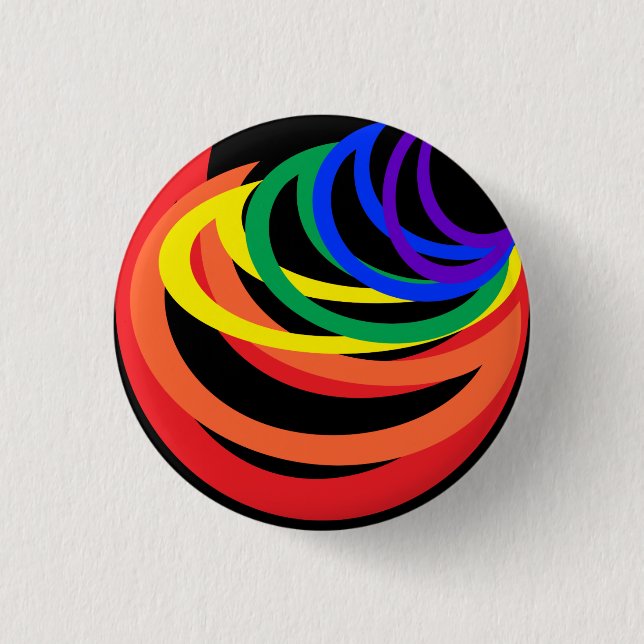 Badge Bouton de croissant d'abrégé sur couleur (Devant)