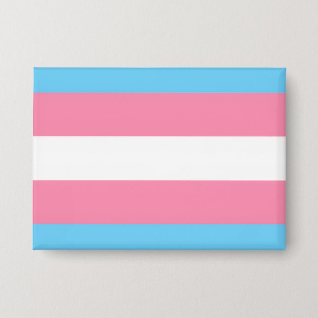 Badge bouton de drapeau trans rectangle (Recto)