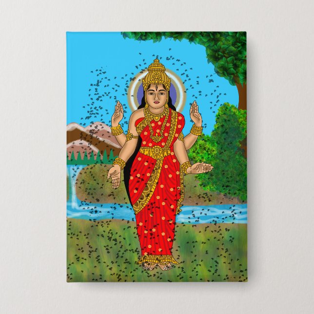 Badge Bouton de la déesse Bhramari (Recto)