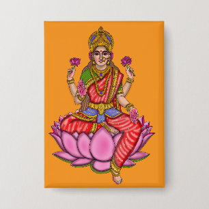 Badge Bouton de la déesse Lakshmi