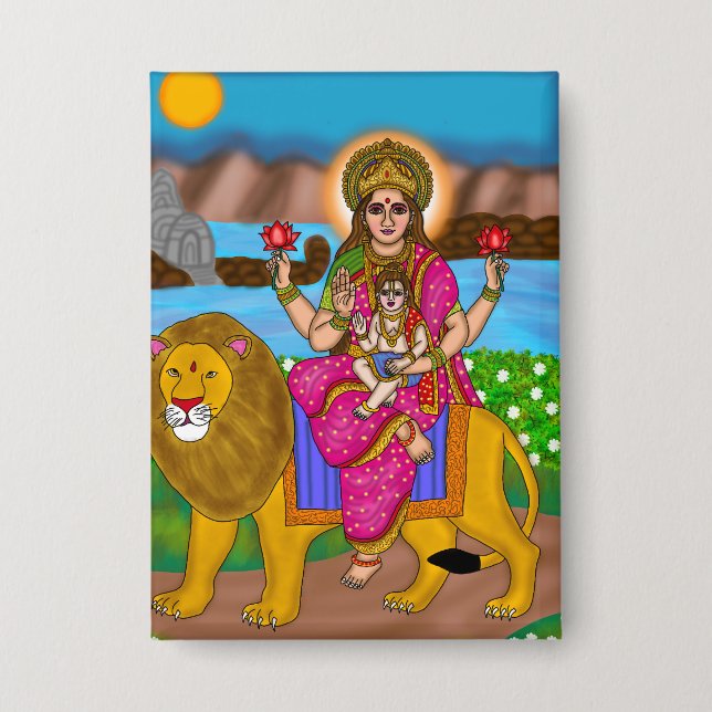 Badge Bouton de la déesse Skandamata (Recto)