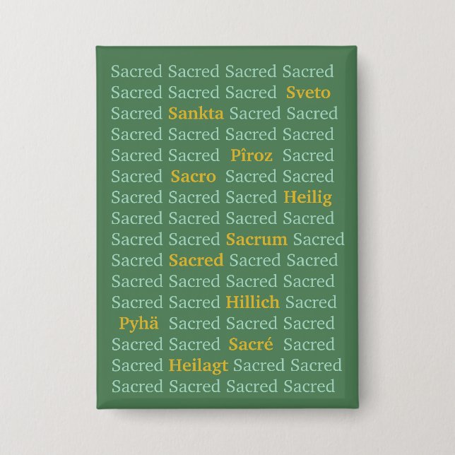 Badge Bouton de Mots Sacrés (Recto)