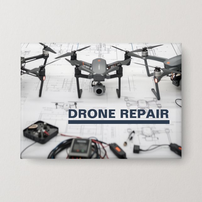 Badge Bouton de réparation de drone (Recto)