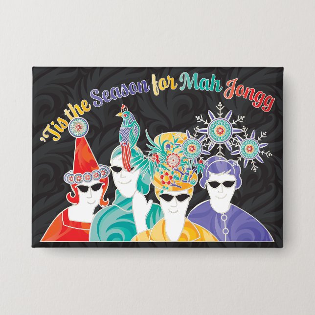 Badge Bouton de saison Mah Jongg (Recto)