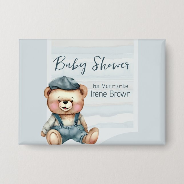 Badge Bouton décontracté Baby shower confortable personn (Recto)