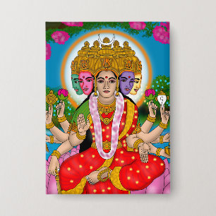 Badge Bouton Déesse Gayatri