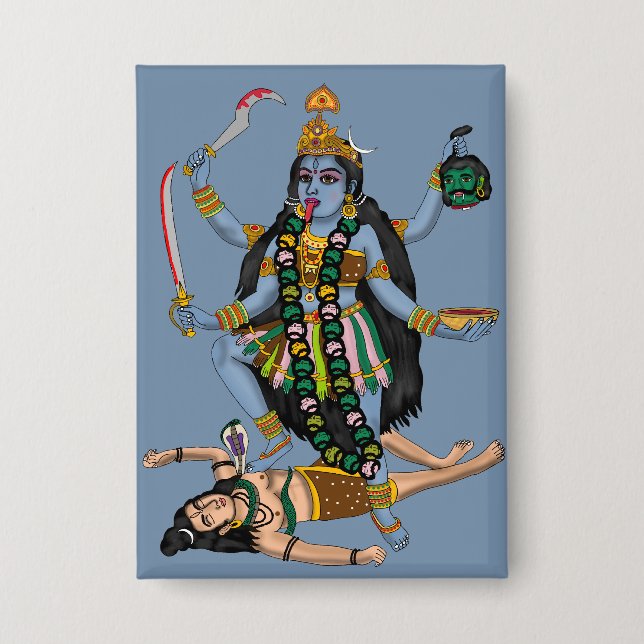 Badge Bouton Déesse Kali (Recto)