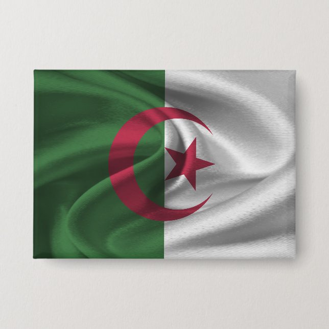 Badge Bouton Drapeau Algérie (Recto)