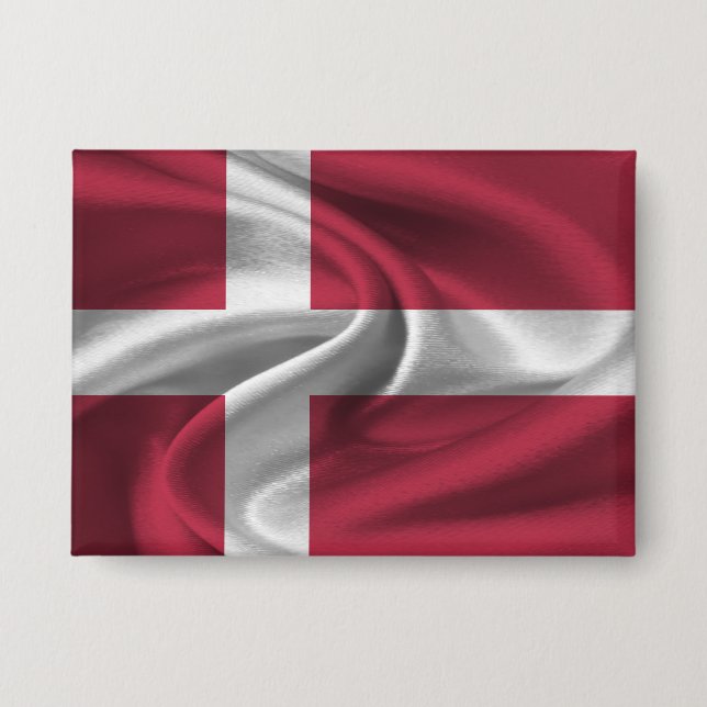 Badge Bouton Drapeau Danemark (Recto)