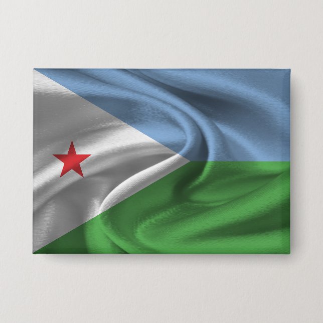 Badge Bouton Drapeau Djibouti (Recto)