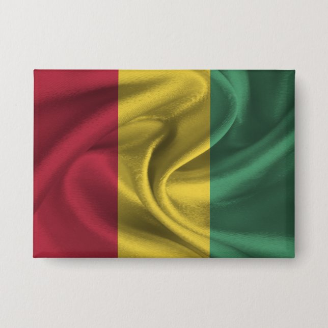 Badge Bouton Drapeau Guinée (Recto)