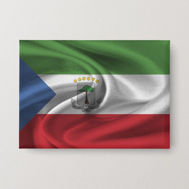 Badge Bouton Drapeau Guinée équatoriale (Recto)