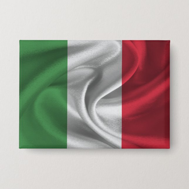 Badge Bouton Drapeau Italie (Recto)