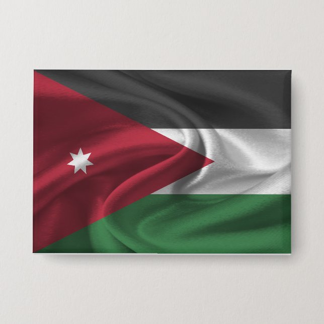 Badge Bouton Drapeau Jordanie (Recto)