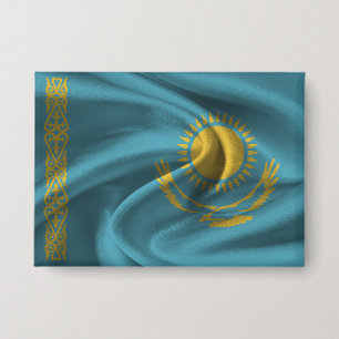 Badge Bouton Drapeau Kazakhstan