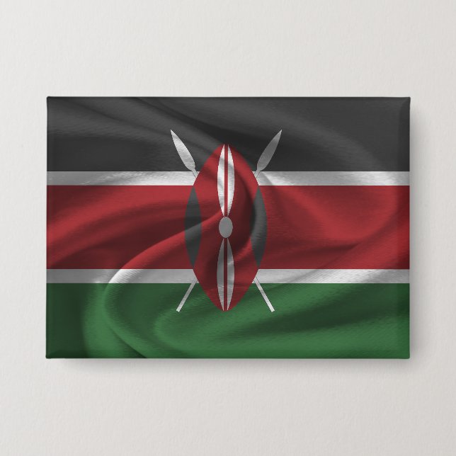 Badge Bouton Drapeau Kenya (Recto)