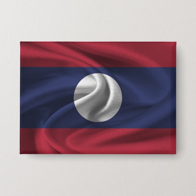 Badge Bouton Drapeau Laos (Recto)