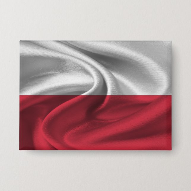 Badge Bouton Drapeau Pologne (Recto)