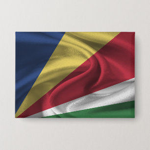 Badge Bouton Drapeau Seychelles