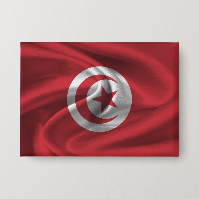Badge Bouton Drapeau Tunisie (Recto)