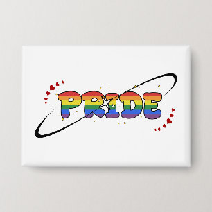 Badge Bouton du drapeau arc-en-ciel LGBTQ Fierté