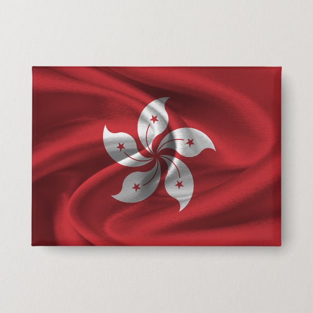 Badge Bouton du drapeau de Hong Kong (Recto)