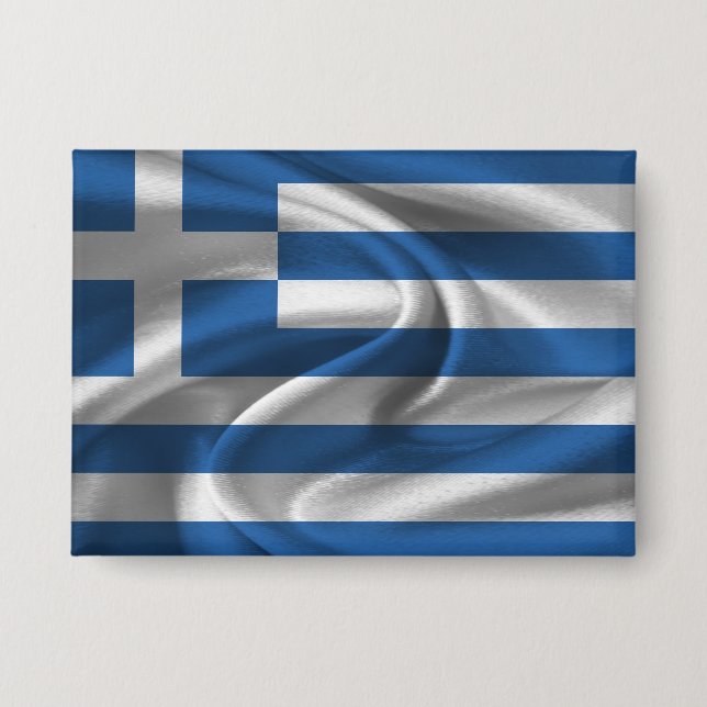 Badge Bouton du drapeau de la Grèce (Recto)