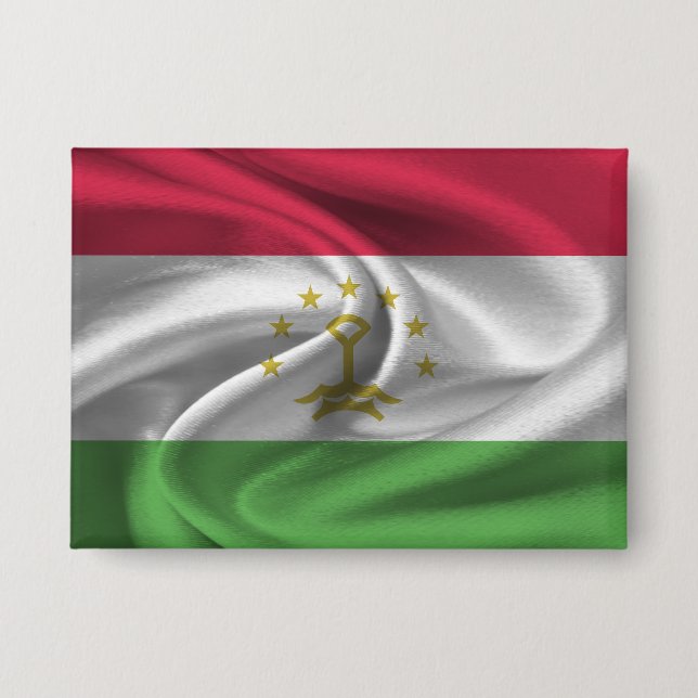 Badge Bouton du drapeau du Tadjikistan (Recto)