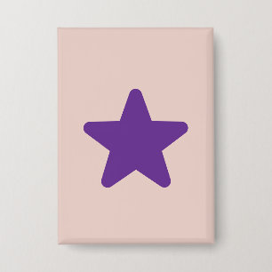 Badge Bouton étoile rose et violet Kawaii