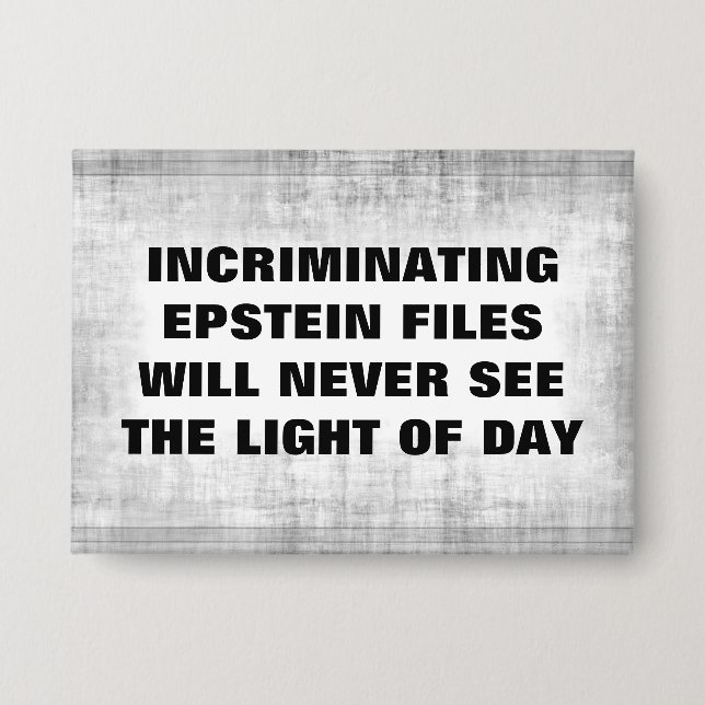 Badge Bouton Fichiers Epstein (Recto)