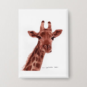 Badge bouton girafe