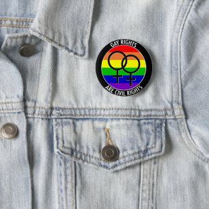 Badge Bouton - Les Droits Gays Sont Des Droits Civ