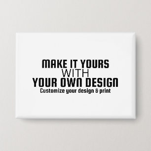 Badge Bouton Modèle Rectangle Personnalisé