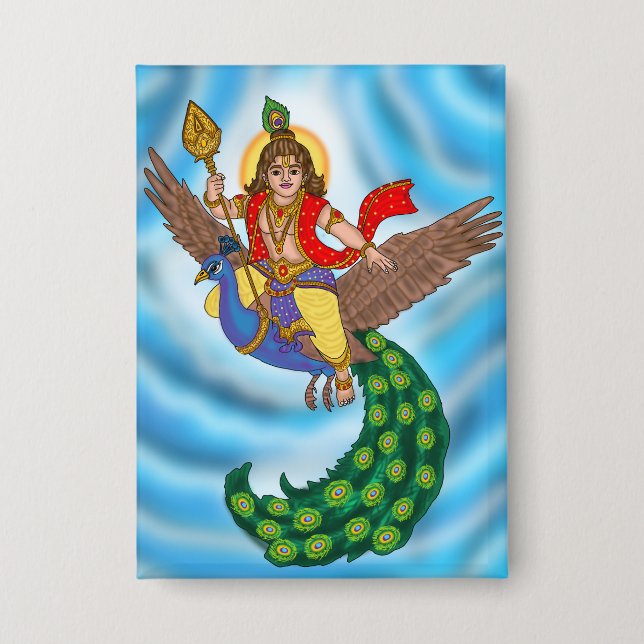 Badge Bouton Murugan enfant (Recto)