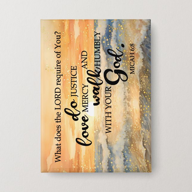 Badge Bouton photo Magnet-Micah 6:8 (Recto)