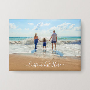 Badge Bouton photo personnalisé cadeau avec vos photos e