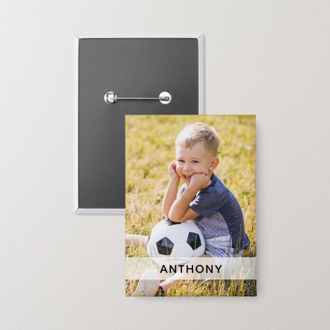 Badge Bouton Photo Sports personnalisé (Recto/Verso)