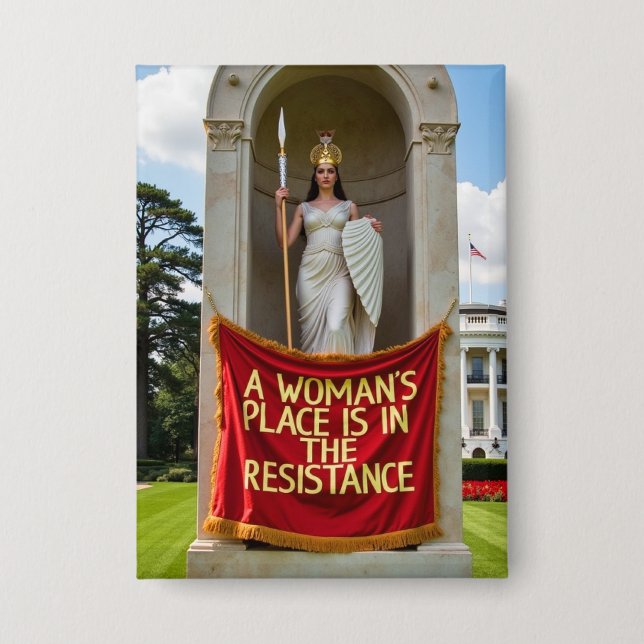 Badge Bouton politique de la protestation des femmes (Recto)
