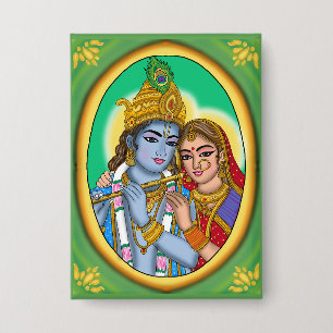 Badge Bouton Radha Krishna