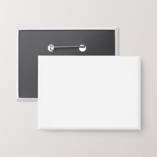 Badge Bouton rectangle, 3,5 po x 2,5 po (Recto/Verso)