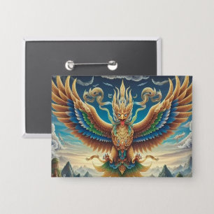 Badge Bouton Rectangle Garuda