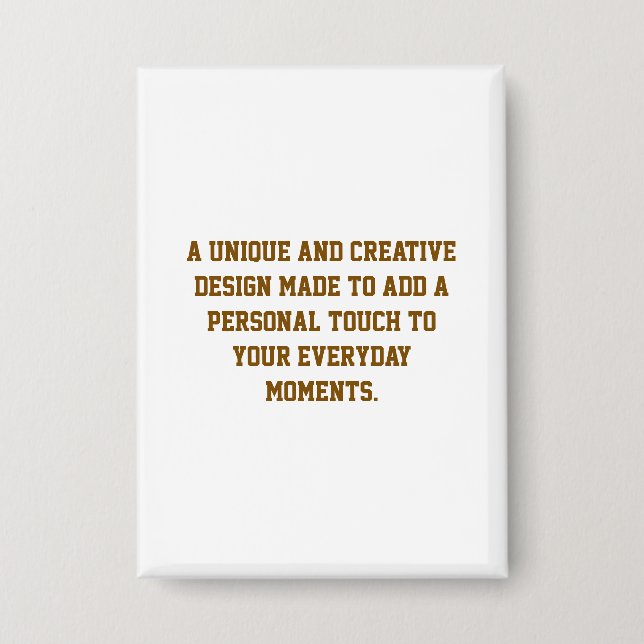 Badge Bouton Rectangle Personnalisable (Recto)