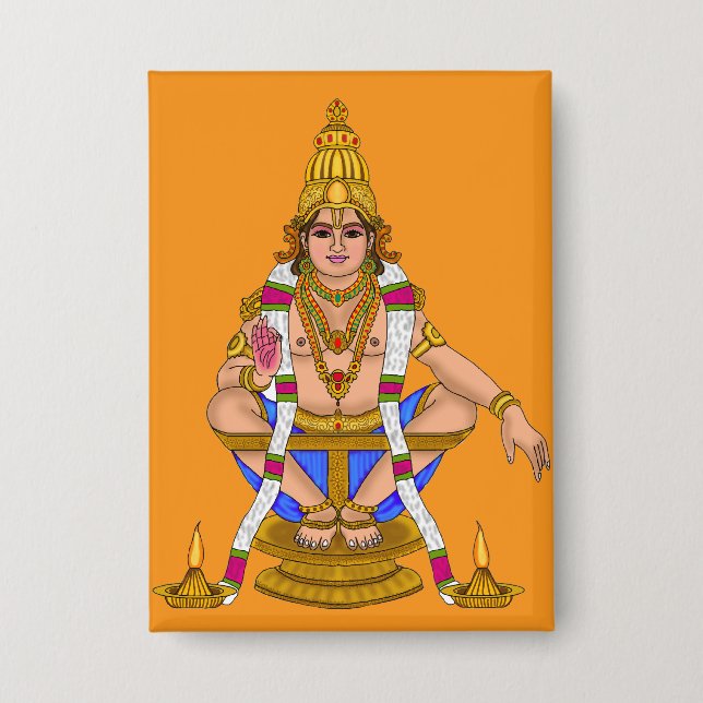 Badge Bouton Seigneur Ayyappan (Recto)