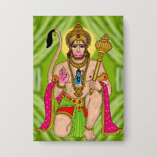 Badge Bouton Seigneur Hanuman