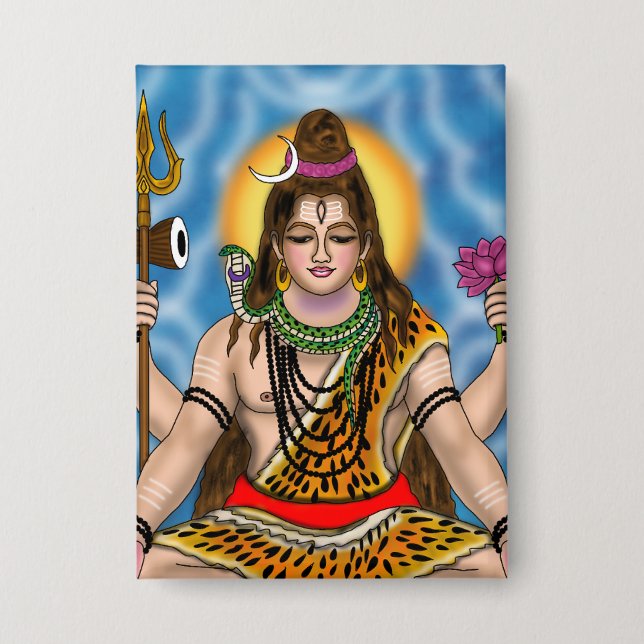 Badge Bouton Seigneur Shiva (Recto)