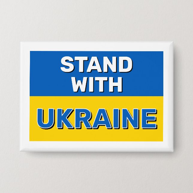 Badge Bouton Stand with Ukraine (Recto)