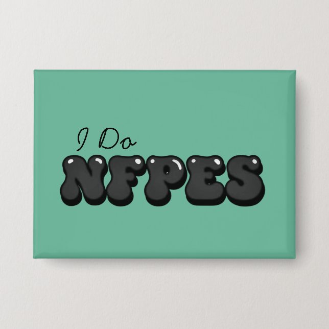 Badge Bouton vert clair "Je fais des NFPE" (Recto)