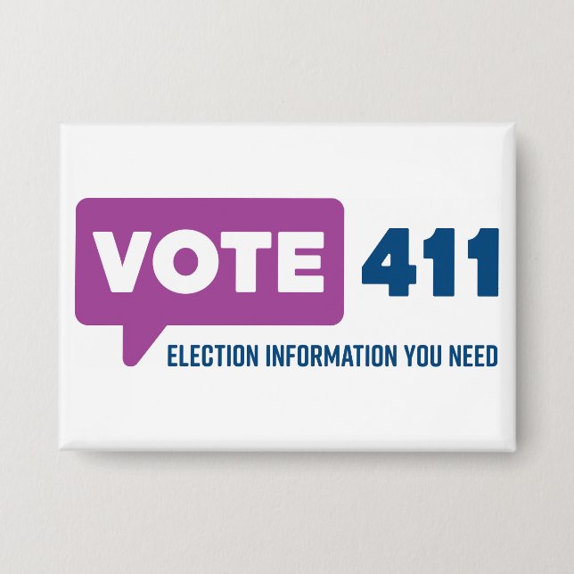 Badge Bouton Vote411 (Recto)